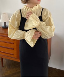 LOWRYS FARM | スタンドフリルブラウス　344684(シャツ/ブラウス)