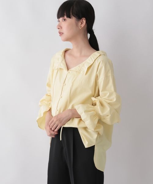 LOWRYS FARM(ローリーズファーム)の「スタンドフリルブラウス 344684(シャツ/ブラウス・レディース・ホワイト/ホワイト系その他/ブラック/イエロー・FREE)」の17枚目の写真