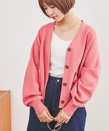 【WEB限定】［洗える］マシュマロミラノリブＶネックカーディガン（セットアップ対応可能）