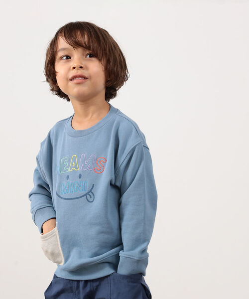 BEAMS mini（ビームスミニ）の「BEAMS mini / スマイル スウェット プルオーバー (90～130cm)（スウェット・キッズ・ネイビー/ピンク/ホワイト系その他5/ブルー系その他2・90/100/110/120/130）」の3枚目の写真
