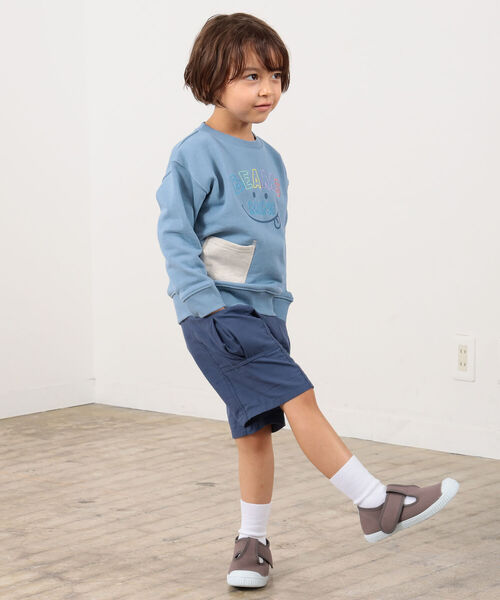 BEAMS mini（ビームスミニ）の「BEAMS mini / スマイル スウェット プルオーバー (90～130cm)（スウェット・キッズ・ネイビー/ピンク/ホワイト系その他5/ブルー系その他2・90/100/110/120/130）」の6枚目の写真