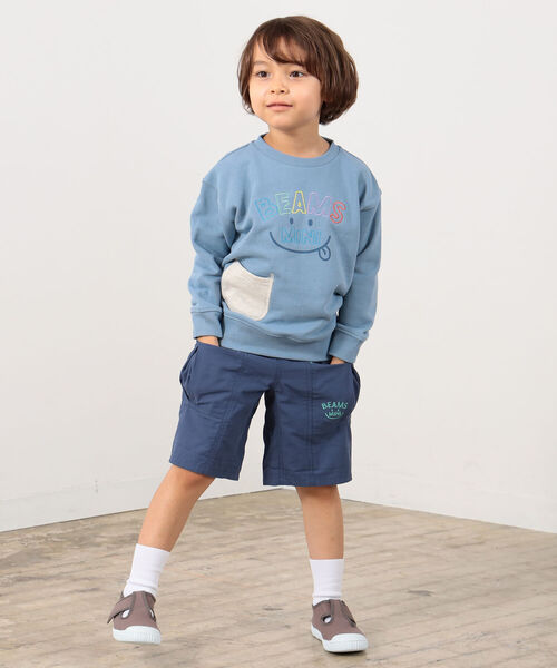 BEAMS mini（ビームスミニ）の「BEAMS mini / スマイル スウェット プルオーバー (90～130cm)（スウェット・キッズ・ネイビー/ピンク/ホワイト系その他5/ブルー系その他2・90/100/110/120/130）」の8枚目の写真