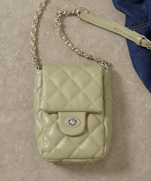 FREAK'S STORE（フリークスストア）の「【WEB限定】キルティングミニショルダーバッグ（ショルダーバッグ・レディース・ナチュラル/ブラック/グリーン/キャメル・ONE SIZE）」の6枚目の写真