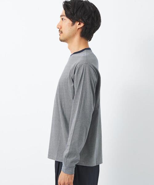 green label relaxing（グリーンレーベルリラクシング）の「SUVIN クルーネック 長袖 カットソー（Tシャツ/カットソー・メンズ・ホワイト/ダークグレー/その他1・S/M/L/XL）」の18枚目の写真