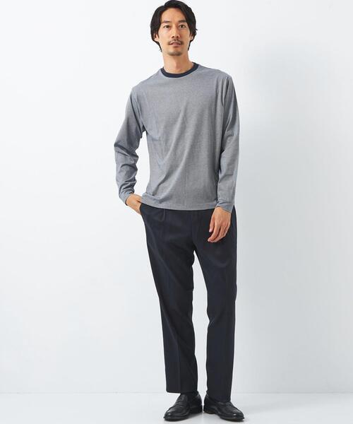 green label relaxing（グリーンレーベルリラクシング）の「SUVIN クルーネック 長袖 カットソー（Tシャツ/カットソー・メンズ・ホワイト/ダークグレー/その他1・S/M/L/XL）」の16枚目の写真