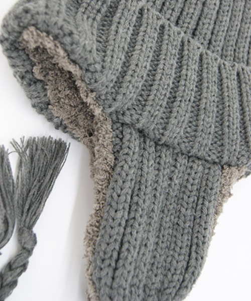 Ruben（ルーベン）の「EARCOVER BORE WATCH／イヤーカバーボア ニットキャップ（ニットキャップ/ビーニー・レディース・ブラック/カーキ/グレー/ホワイト・FREE）」の14枚目の写真