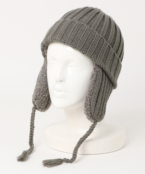 Ruben（ルーベン）の「EARCOVER BORE WATCH／イヤーカバーボア ニットキャップ（ニットキャップ/ビーニー・レディース・ブラック/カーキ/グレー/ホワイト・FREE）」の18枚目の写真