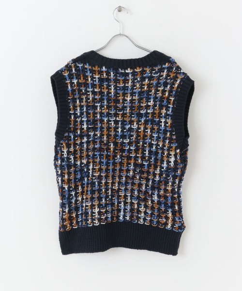 SENSE OF PLACE by URBAN RESEARCH（センスオブプレイスバイアーバンリサーチ）の「ツイードライクニットベスト（ベスト・レディース・ブラック系その他/ブラウン系その他/ブルー系その他・ONE）」の10枚目の写真