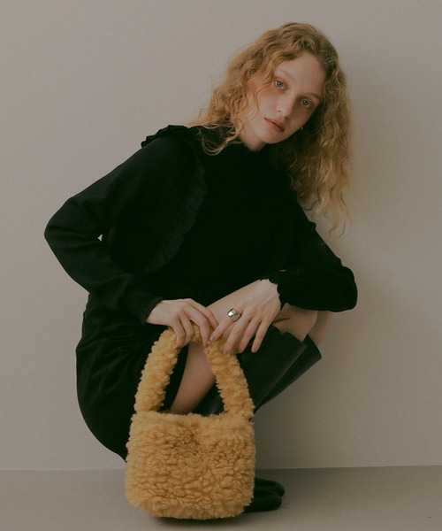 EFOLE（エフォル）の「フェイクファー　もこもこ　ミニバッグ（ハンドバッグ・レディース・パープル/イエロー/ミント/キャメル・FREE）」の14枚目の写真