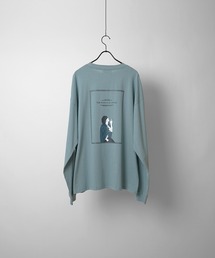 イラストバックプリント / ワンポイント刺繍ロゴ ビッグシルエットロンT【Confirm】