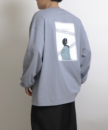 イラストバックプリント / ワンポイント刺繍ロゴ ビッグシルエットロンT【Confirm】