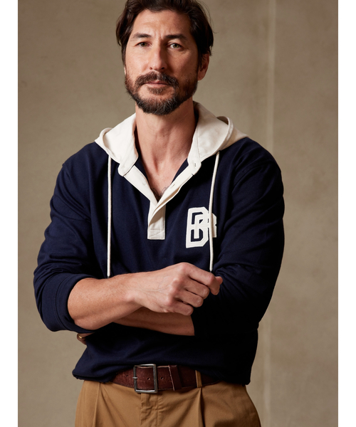 Banana Republic(バナナリパブリック)の「ラグビーパーカー(パーカー・メンズ・ネイビー/グレー・L/M/XL/S)」の2枚目の写真