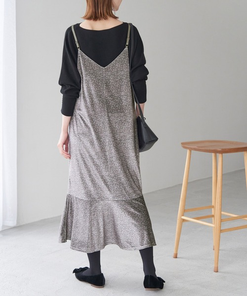 ROPE' PICNIC(ロペピクニック)の「リンクコーデ/花柄ベロアキャミワンピース(ワンピース・レディース・グレー系その他/カーキ・38)」の20枚目の写真