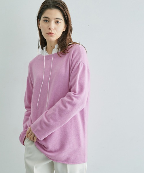 ROPE'（ロペ）の「ウールカシミヤブレンドボートネックニット（ニット/セーター・レディース・ブラウン/ラベンダー/ホワイト系その他2・38）」の3枚目の写真