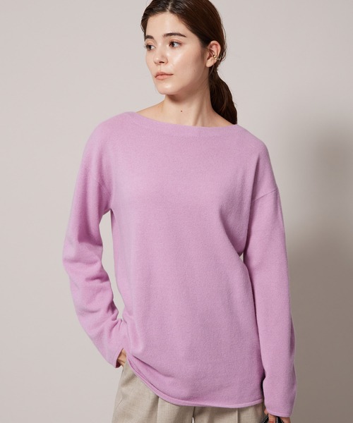 ROPE'（ロペ）の「ウールカシミヤブレンドボートネックニット（ニット/セーター・レディース・ブラウン/ラベンダー/ホワイト系その他2・38）」の4枚目の写真