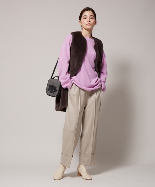 ROPE'（ロペ）の「ウールカシミヤブレンドボートネックニット（ニット/セーター・レディース・ブラウン/ラベンダー/ホワイト系その他2・38）」の13枚目の写真