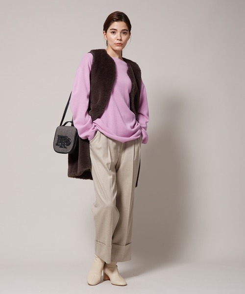 ROPE'（ロペ）の「ウールカシミヤブレンドボートネックニット（ニット/セーター・レディース・ブラウン/ラベンダー/ホワイト系その他2・38）」の9枚目の写真