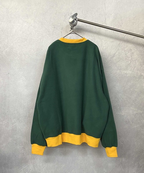 Beno（ビーノ）の「カラーマイクロフリース ビッグシルエット  リンガートレーナー（スウェット・メンズ・ホワイト/ブラック/パープル/イエロー/ブルー/グリーン・M/L）」の10枚目の写真