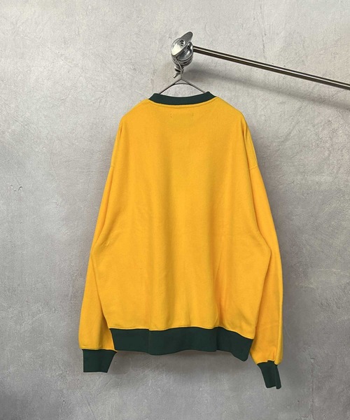 Beno（ビーノ）の「カラーマイクロフリース ビッグシルエット  リンガートレーナー（スウェット・メンズ・ホワイト/ブラック/パープル/イエロー/ブルー/グリーン・M/L）」の13枚目の写真