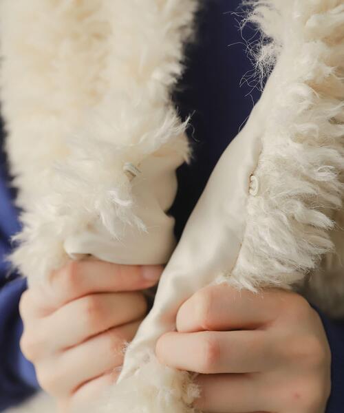 SENSE OF PLACE by URBAN RESEARCH（センスオブプレイスバイアーバンリサーチ）の「プードルファーベスト（その他アウター・レディース・ベージュ/アイボリー/ブラック・ONE）」の16枚目の写真