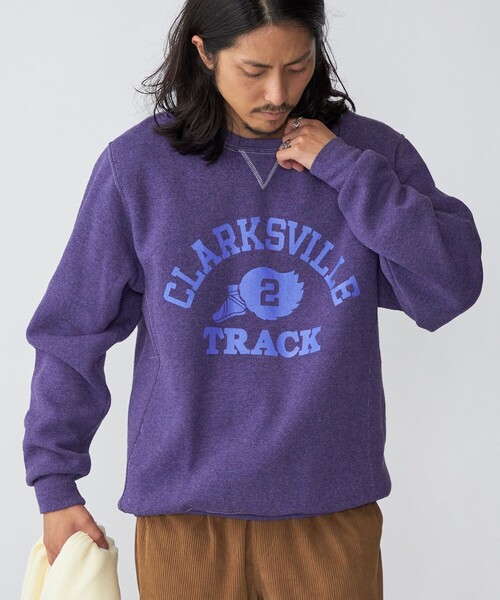 Russell Athletic(ラッセルアスレティック)の「*【SHIPS別注】RUSSELL ATHLETIC: カレッジロゴ/アニマル プリント スウェット (トレーナー)(スウェット・メンズ・ホワイト/ライトグレー/パープル/ネイビー/ブラウン・SMALL/MEDIUM/LARGE/X-LARGE)」の5枚目の写真