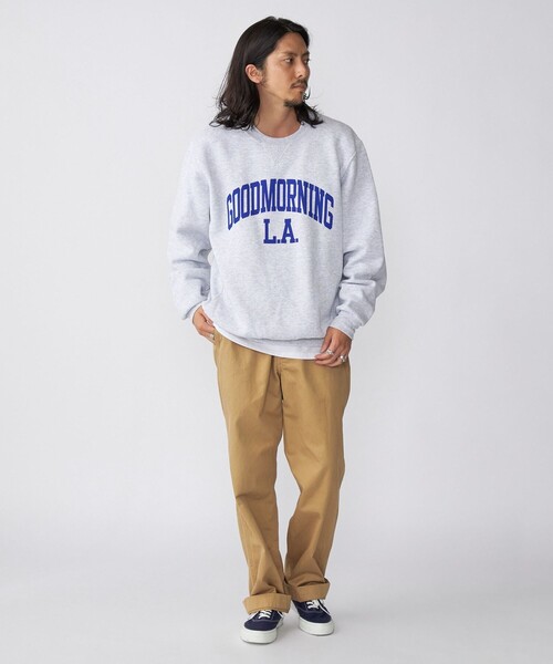Russell Athletic(ラッセルアスレティック)の「*【SHIPS別注】RUSSELL ATHLETIC: カレッジロゴ/アニマル プリント スウェット (トレーナー)(スウェット・メンズ・ホワイト/ライトグレー/パープル/ネイビー/ブラウン・SMALL/MEDIUM/LARGE/X-LARGE)」の7枚目の写真