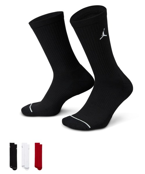 JORDAN BRAND（ジョーダンブランド）の「JORDAN BRAND U J ED CUSH POLY CREW 3PR 144 / ジョーダン ブランド Y クルー ソックス 3セット  / NIKE 【SP】（ソックス/靴下・メンズ・ホワイト/ブラック/マルチ・25-27/23-25/27-29）」の3枚目の写真