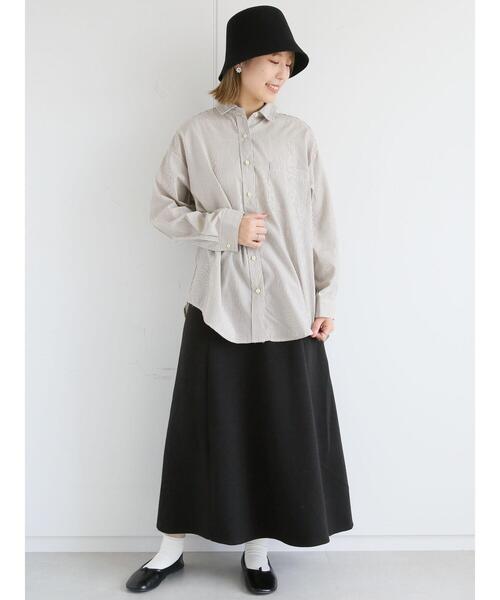 ehka sopo（エヘカソポ）の「カットフレアスカート（スカート・レディース・ブラック/ブラウン/グリーン・ﾌﾘ-）」の9枚目の写真