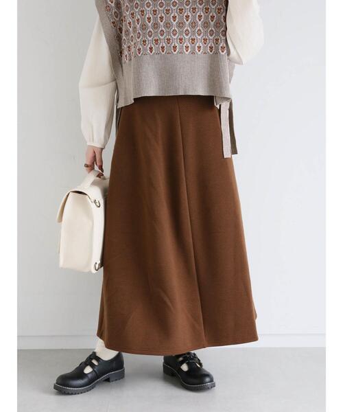 ehka sopo（エヘカソポ）の「カットフレアスカート（スカート・レディース・ブラック/ブラウン/グリーン・ﾌﾘ-）」の12枚目の写真