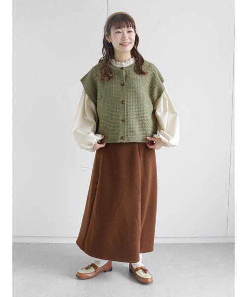 ehka sopo（エヘカソポ）の「カットフレアスカート（スカート・レディース・ブラック/ブラウン/グリーン・ﾌﾘ-）」の13枚目の写真