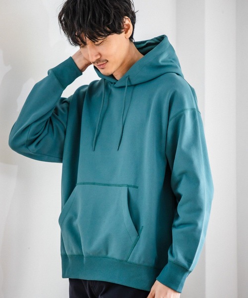 GLOBAL WORK（グローバルワーク）の「モッチリッチパーカー/281833（パーカー・メンズ・スカイブルー/ブラック/ホワイト/ライトグレー/オレンジ/ライトブルー/グリーン・MEDIUM/SMALL/X-LARGE/LARGE）」の5枚目の写真