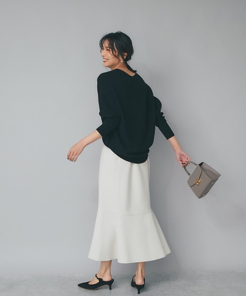 RIVE DROITE(リヴドロワ)の「シーズンムードを高めるデザインスカート/WOOLLY.切替スカート(スカート・レディース・アイボリー/オフホワイト/ブラック・36/38)」の15枚目の写真