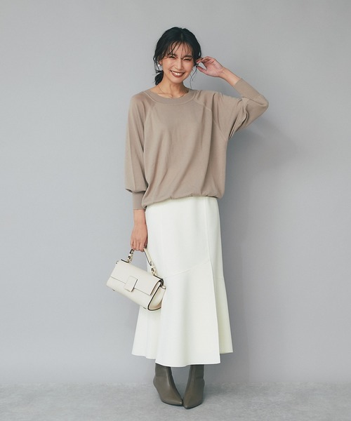 RIVE DROITE(リヴドロワ)の「シーズンムードを高めるデザインスカート/WOOLLY.切替スカート(スカート・レディース・アイボリー/オフホワイト/ブラック・36/38)」の16枚目の写真