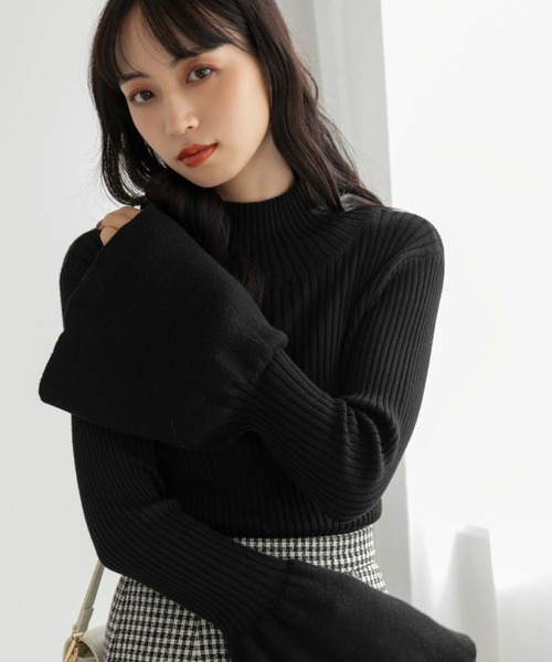 fifth（フィフス）の「ベルスリーブリブニット（ニット/セーター・レディース・ベージュ/グレー/ブラック・M）」の21枚目の写真