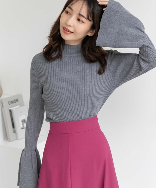 fifth（フィフス）の「ベルスリーブリブニット（ニット/セーター・レディース・ベージュ/グレー/ブラック・M）」の5枚目の写真