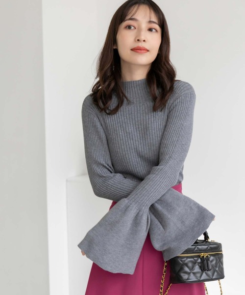 fifth（フィフス）の「ベルスリーブリブニット（ニット/セーター・レディース・ベージュ/グレー/ブラック・M）」の6枚目の写真