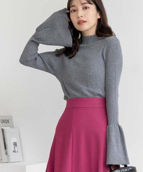 fifth（フィフス）の「ベルスリーブリブニット（ニット/セーター・レディース・ベージュ/グレー/ブラック・M）」の8枚目の写真