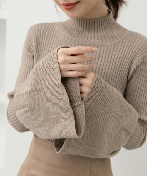 fifth（フィフス）の「ベルスリーブリブニット（ニット/セーター・レディース・ベージュ/グレー/ブラック・M）」の13枚目の写真