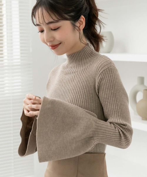 fifth（フィフス）の「ベルスリーブリブニット（ニット/セーター・レディース・ベージュ/グレー/ブラック・M）」の15枚目の写真