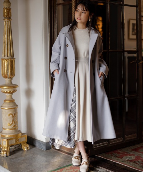 31 Sons de mode（トランテアン　ソン　ドゥ　モード）の「チェック切替タックスカート（スカート・レディース・ネイビー/ピンク/クリーム・36/38）」の11枚目の写真