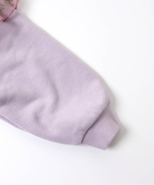Seraph(セラフ)の「刺繍チュールトレーナー(スウェット・キッズ・ミント/ラベンダー/チャコール・90/100/110/120/80/130/95/140)」の6枚目の写真