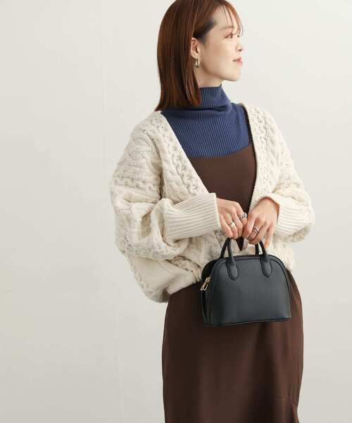 URBAN RESEARCH DOORS（アーバンリサーチドアーズ）の「ケーブルボレロカーディガン（ニット/セーター・レディース・グレー/ホワイト・MEDIUM）」の4枚目の写真