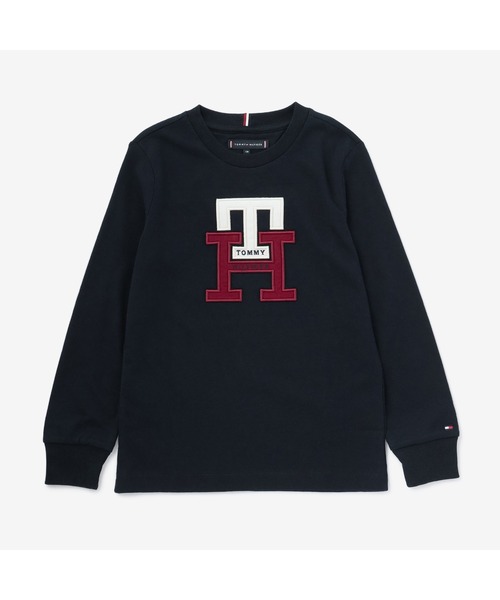 TOMMY HILFIGER(トミーヒルフィガー)の「BOYS ボールドモノグラムロングスリーブTシャツ(Tシャツ/カットソー・キッズ・オフホワイト/ネイビー・120cm/80cm/90cm/110cm/100cm)」の2枚目の写真