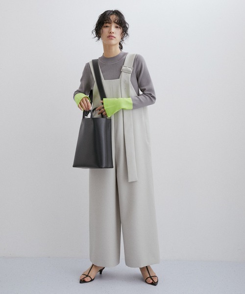 ADAM ET ROPE'（アダムエロペ）の「【A4対応】ダブルポケットトートバッグ（トートバッグ・レディース・ブラック/オフホワイト・FREE）」の9枚目の写真