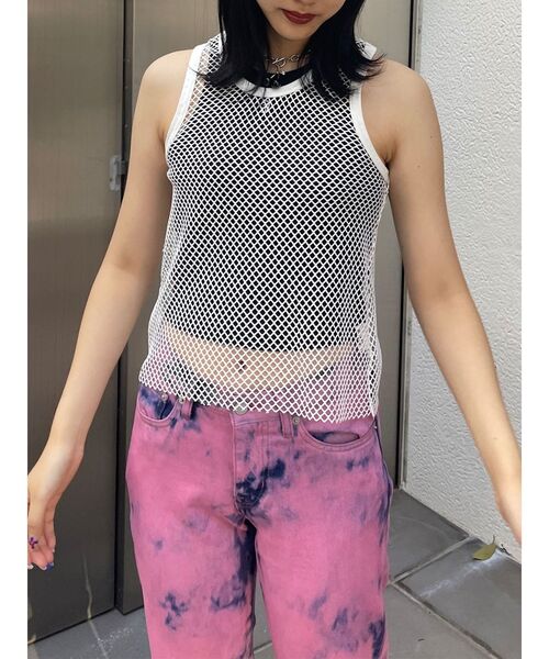 美品　juemi アメスリトップス ジュエミ juemi タンクトップ ノースリーブ アメスリ 総柄