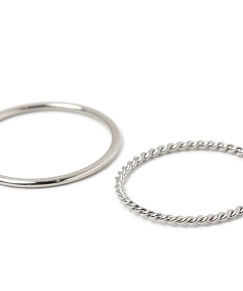 GLOBAL WORK(グローバルワーク)の「UNISEXステンレス5点セットリング/173641(リング・レディース・ゴールド/シルバー系その他/シルバー・FREE)」の5枚目の写真