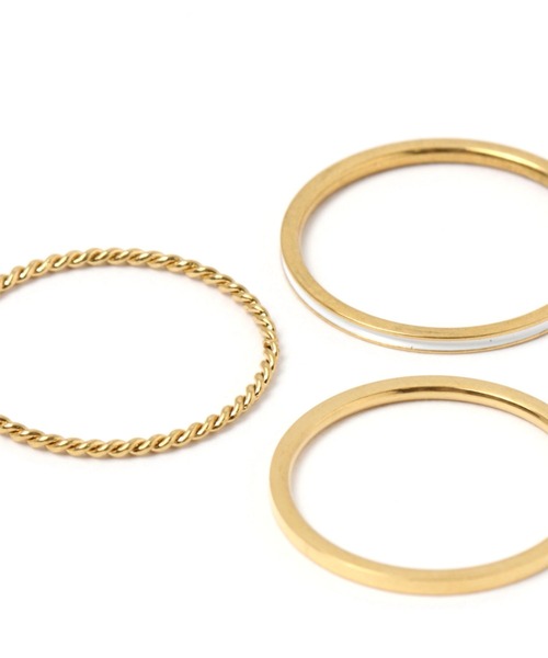 GLOBAL WORK(グローバルワーク)の「UNISEXステンレス5点セットリング/173641(リング・レディース・ゴールド/シルバー系その他/シルバー・FREE)」の6枚目の写真