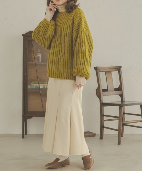 Ambre Neige(アンブルネージュ)の「ローゲージオーバーニット/【WEB/EC限定商品】(ニット/セーター・レディース・ライトグリーン/ピンク/アイボリー・FREE)」の11枚目の写真