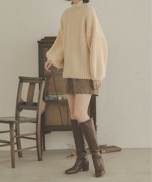 Ambre Neige(アンブルネージュ)の「ローゲージオーバーニット/【WEB/EC限定商品】(ニット/セーター・レディース・ライトグリーン/ピンク/アイボリー・FREE)」の6枚目の写真
