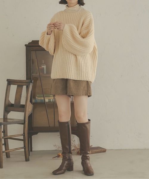 Ambre Neige(アンブルネージュ)の「ローゲージオーバーニット/【WEB/EC限定商品】(ニット/セーター・レディース・ライトグリーン/ピンク/アイボリー・FREE)」の7枚目の写真